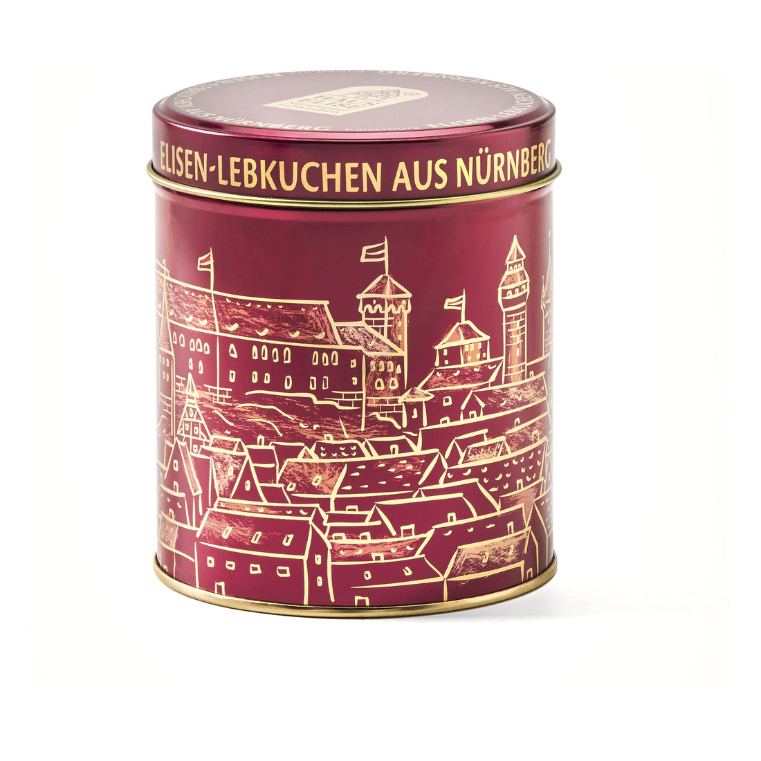 HAUS ELISE Blechdose Kaiserburg mit goldener Illustration der Nürnberger Kaiserburg